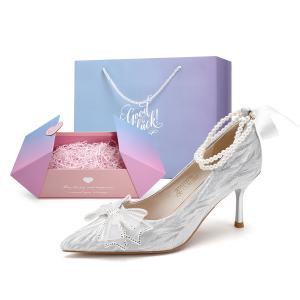 Туфли на тонком каблуке высотой 7,5 см для женщин SAFIYA, Champagne (Heart Box 7.5Cm)