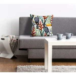 Декоративная подушка queence Lea Чехол для подушки, тукан, экзотический, яркий, птица, тропический, джунгли, веселый Queence, Bunt + bedruckt