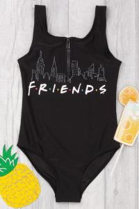 Купальник для девочек-друзей Vanilla Underground, черный