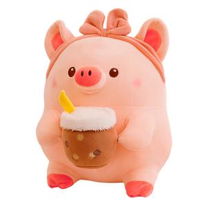 Милый и очаровательный плюшевый поросенок молочный чай успокаивающая плюшевая кукла Fox fairy