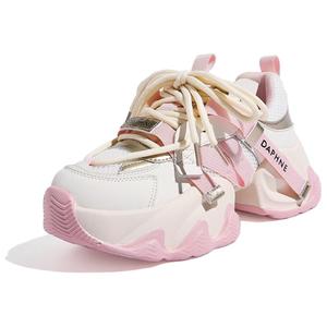 Абразивоустойчивые легкие дышащие водонепроницаемые нескользящие низкие массивные кроссовки Women's DAPHNE, розовый