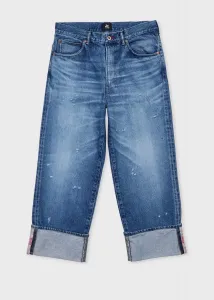 Имитация винтажного денима с красными ушами