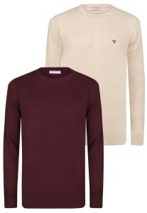 Felix Hardy Свитер в бежевом и бордовом цветах