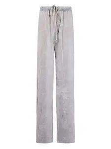 Брюки с карманами и кулиской Rick Owens, серый