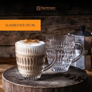 Набор из 2 стаканов Kaffeebecher Ethno Barista 392 мл прозрачные Nachtmann, прозрачный