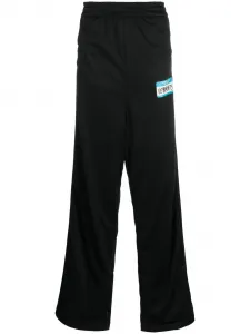 Широкие брюки с логотипом Vetements, черный