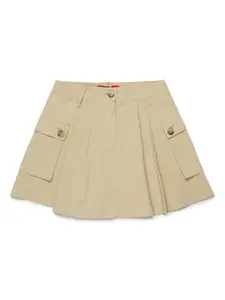 Плиссированная мини-юбка MAX&Co. Kids, нейтральный