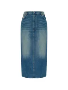 Миди-юбка с логотипом Moschino, синий