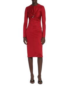 Платье из жидкого джерси Versace, красный