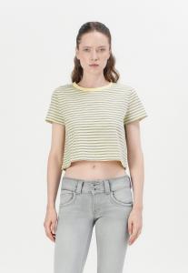 Футболка GAP VINTAGE CROP CREW, Yellow Stripe/Yellow