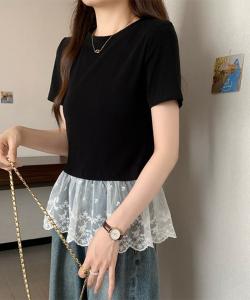 Кружевной топ прозрачный Doux Belle, черный