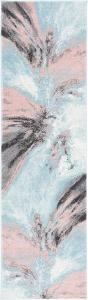 Ковер-дорожка SAFAVIEH, 69 x 244 см, Glacier Collection Pink / Blue GLA127U Modern Abstract Non-Shedding для гостиной, прихожей, фойе, коридора, спальни