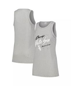Женская серая майка-топ Chicago White Sox Gauze с высоким воротом Soft As A Grape