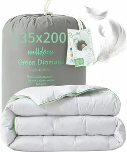 Одеяло Welldora Comfort Duvet 135x200, летнее, 100% очень мягкое перо и пух, гипоаллергенное, тонкое, легкое, пуховое, летнее WELLDORA