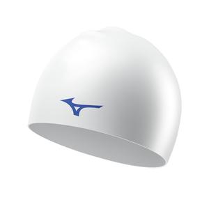 Силиконовая шапочка для плавания унисекс разных цветов Mizuno, белый