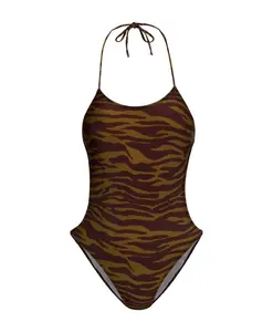 Цельный купальник The Attico, коричневый