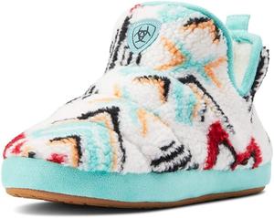 Женские домашние тапочки ARIAT с верхом из мягкой акриловой/шерстяной смеси и резиновой подошвой для использования дома и на улице, Southwest Sherpa