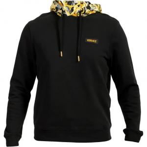 Принтованный худи VERSACE, черный