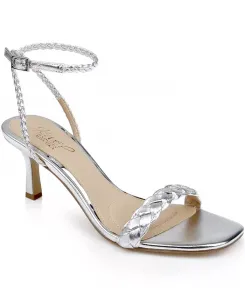 Женские сандалии на шпильке Nyx Stiletto Jewel Badgley Mischka, серебряный