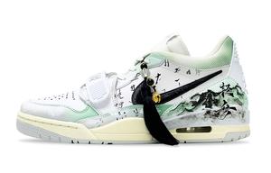 Jordan Легкие низкие баскетбольные кроссовки Legacy 312 мужские white green