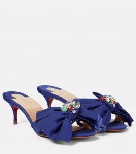 Сандалии Marie Anne 55 с декором Christian Louboutin, Navy/ Multi