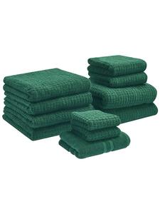 Beliani Набор полотенец ATAI из 11 предметов, зеленого цвета