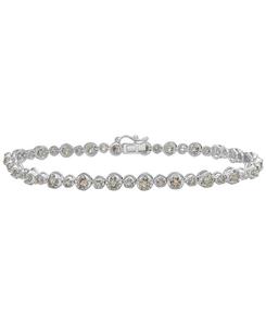 Браслет с белыми бриллиантами (3 карата) из белого золота 10 карат Macy's, White
