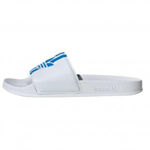 Adidas Adilette Slides Cloud White Bright Blue Adidas Originals