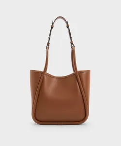 Сумка-шоппер Lyla Mini Lyla Tubular Tote Bag Charles & Keith, цвет Chocolate