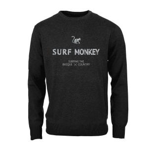 SURF MONKEY Толстовка с круглым вырезом из органического хлопка / для взрослых (свинец)