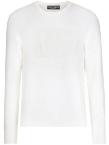 Dolce & Gabbana футболка с тисненым логотипом, белый