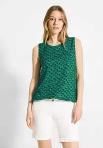 Блуза-топ Cecil с эластичным поясом, зеленый