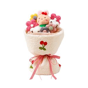 Букет из плюшевых кукол Bunny Bear, креативные композиции с куклами и стабилизированными цветами DUOMIAOYOU