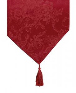 Праздничная скатерть Elrene Poinsettia Jacquard Holiday Tablecloth - 60" x 120" Elrene, Red