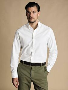 Хлопковая рубашка с пуговицами и отложным воротником Slim Fit Charles Tyrwhitt