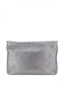 Кожаная сумка-клатч GIANNI CHIARINI, серебяный
