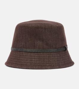 Джинсовая панама Monili Brunello Cucinelli, коричневый