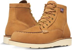 Мужские рабочие ботинки Danner 6” Bull Run с мок-то носком - верх из полной кожи с масляной обработкой, противоскользящая подошва клиновидной формы и стелька с трехслойной амортизацией, стойкость к электрическому току (EH)