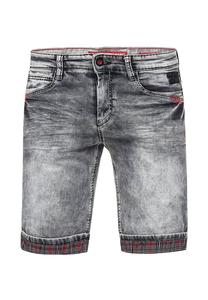 Джинсовые шорты Karsley с клетчатыми манжетами RUSTY NEAL, серый
