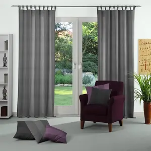 Штора Niederau с петлями, 1 шт. Wirth, серый