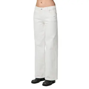 Джинсы Pieces Selma Od Wide Leg low waist jeans, белый