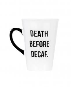 Кружка для кофе "Смерть до кофе без кофеина" Amici Home, черно-белый