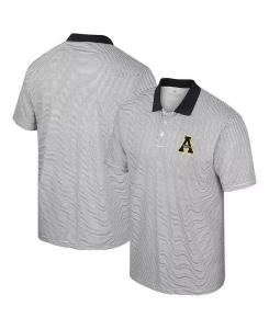Мужская белая, черная рубашка-поло Appalachian State Mountaineers с принтом в полоску Colosseum