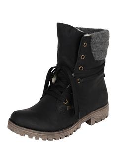 Rieker Черные шнурованные ботинки