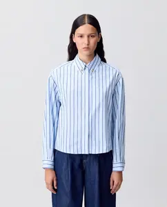 Женская оверсайз рубашка в полоску Claudie Pierlot, синий