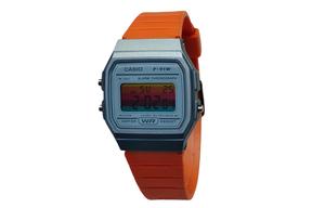 CASIO Мужские часы Retrofit Series с кварцевым механизмом, ремешок из смолы, синий циферблат