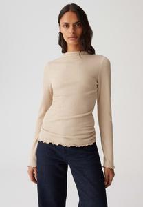 Топ OPUS SLIM FIT RIB FUNNEL NECK, Macadamia/Beige