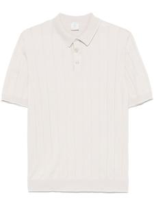 Eleventy рубашка поло в рубчик, нейтральный цвет