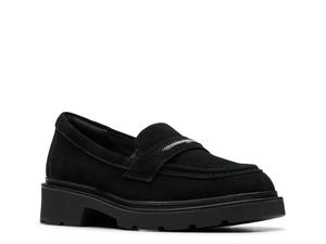 Лоферы Clarks Lauryl Step Loafer, Black Suede