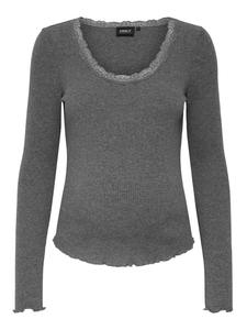 Топ ONLY, темно-серый меланж